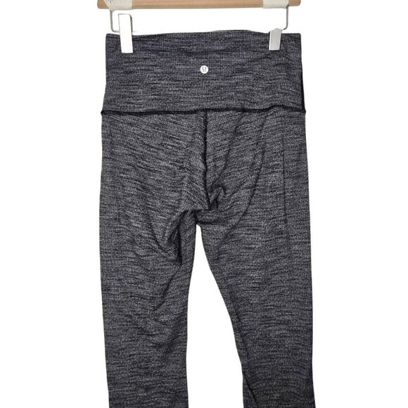 Lululemon Wunder Under Hi-Rise Leggings Size 8 Heathered Black - Picture 4 of 6